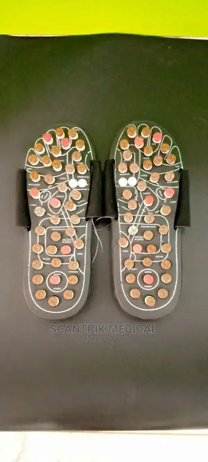 Plastic Black Foot Massage Slippers