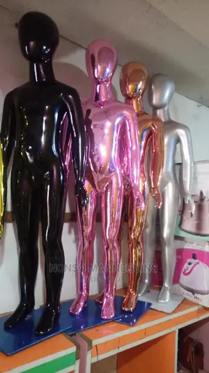Black, Pink, Rose Gold And Silver Unisex Kids Mannequins