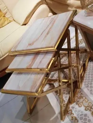 3 in 1 Stool Gold Color