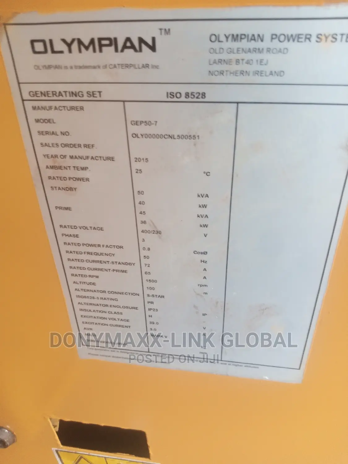 50kva Cat Generator Perkins
