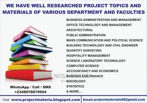 Project Material and Topic for Sale