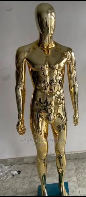 SM1 Full Body Male Gold Chrome Mannequins