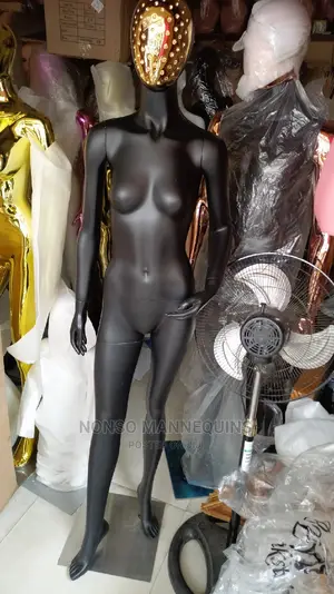 Black Fibre Desginer Face Female Mannequin