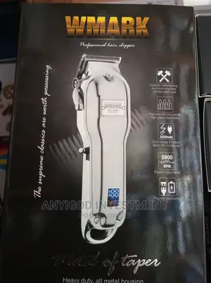 Wmark Stainless All Metal Rechargeable Clipper With Digital