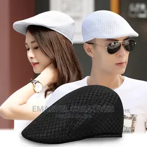 Summer Unisex Men Women Sun Mesh Beret Cap Newsboy Golf