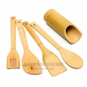 Bamboo Wooden Kitchen Spoon Utensil 4pcs Set