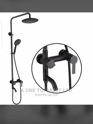 Black Standing Shower