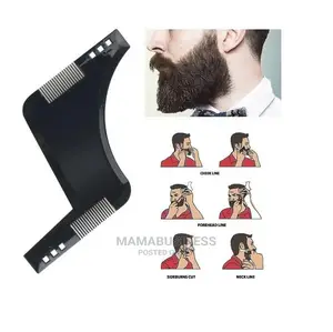 Beard Shaping Template Beard Comb Trimmer - Black