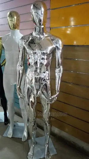 Sm1 Silver Chrome Male Display Mannequin