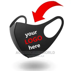 500 Pcs Print Your Logo Washable Black Fashion Face Mask