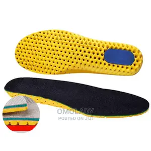 1 Pair Elastic Shoe Insoles Breathable Honeycomb - Black