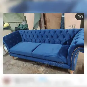 3seater Fabric Sofa Tufted to Perfection