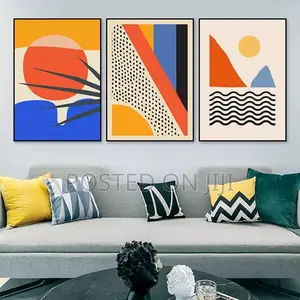 Abstract Sunrise Scene Colorful Canvas Painting