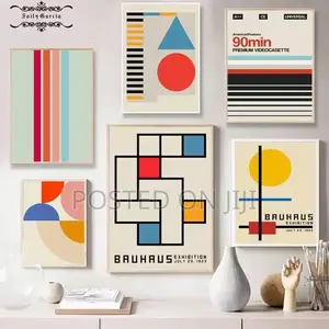 Nordic Retro Geometric Pattern Posters