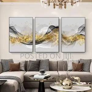 Abstract Golden Canvas Landscape