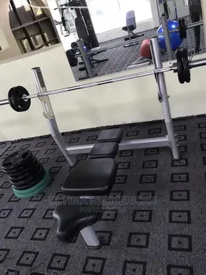 American Fitness Olympic Barbell With 50kg Weight and Bench