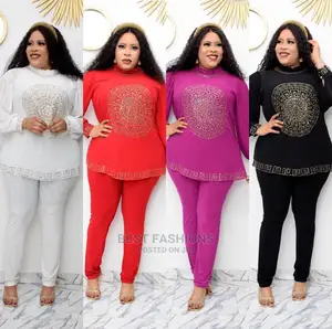 White Female Chiffon Top and Trousers