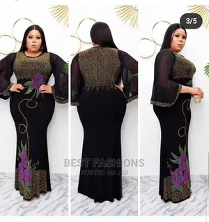 Female Embroidered Dinner Gown