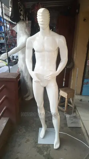 Full Huge Fibre Glossy White Male Display MANNEQUIN