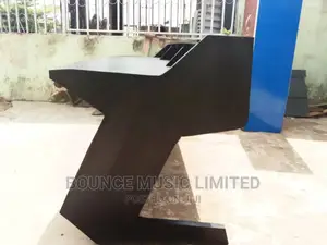 Long Pure Black Studio Desk