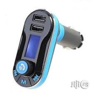 MP3 Player & FM Transmitter Dual USB Car Charger Kit-blue