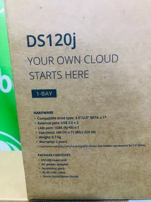 Synology Nas Ds120j 1 Bay Diskstation (Diskless)