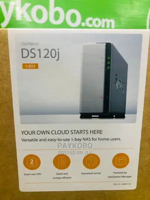 Synology Nas Ds120j 1 Bay Diskstation (Diskless)