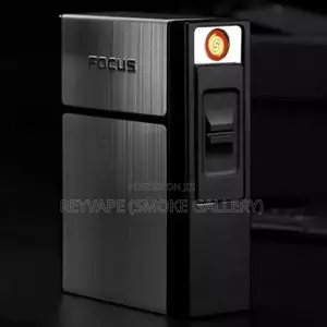 Focus Cigarette Case With Rechargeable Lighter
