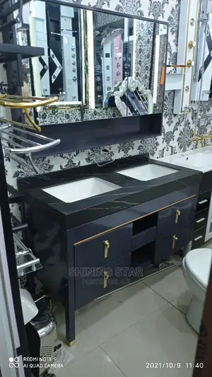Double Marble Cabinet Basin