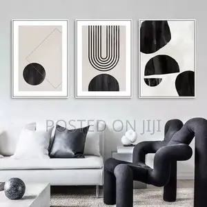 Abstract Geometric Black And White Posters Wall Art