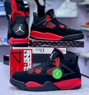 Original Air Jordan 4 Retro ‘Red Thunder’ Sneakers Available