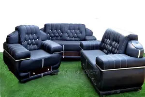 Modern 7 Seater Living Room Leather Fabric Sofa Chair.
