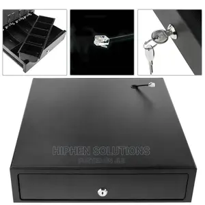 POS Cash Drawer Cash Register Drawer Metal Black RJ11