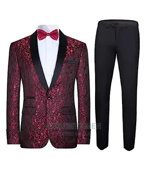 Best Seller Embroidery Black Men Suit