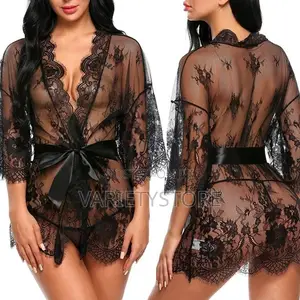Sexy Women Lingerie Transparent Mesh Nightgown Sleepwear