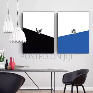 Abstract Diving Posture Canvas Painting