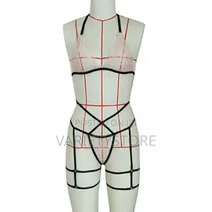 Bandage Lace Women Lingerie Set Perspective Flower Lace
