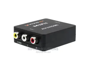 Adapter to Transfer RCA to HDMI Signal (+Audio) Black
