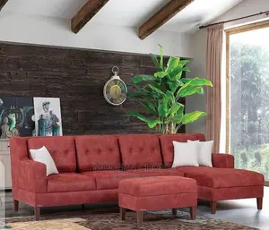 6 Seater L-Form Sofa With Padded Center Table