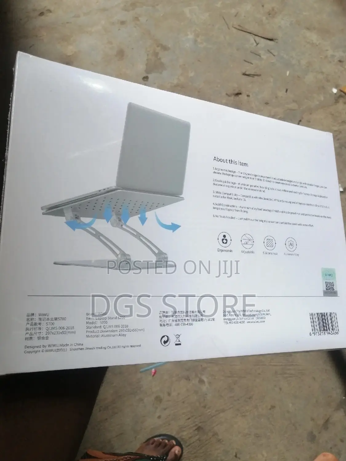 Wiwu Laptop Stand S700 Ergonomic Adjustable Laptop Stand
