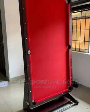 Six Feet Foldable Red Felt Snooker Board
