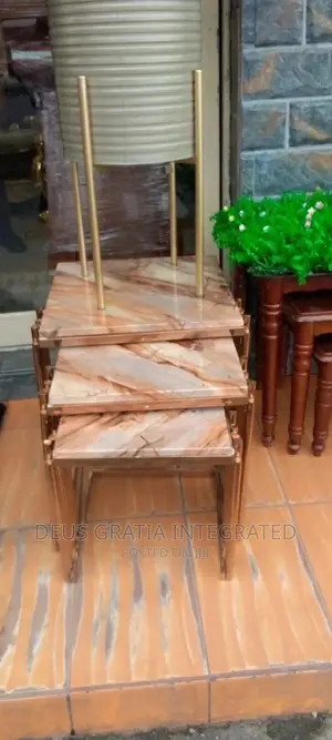 3 In 1 Marble Top Side Stools