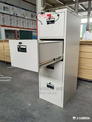 Metal 4-Drawer File Cabinet With Keys