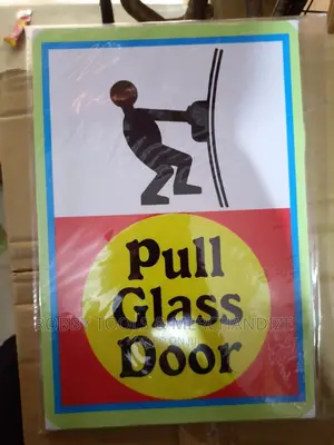 Pull Glass Door Safety Sign
