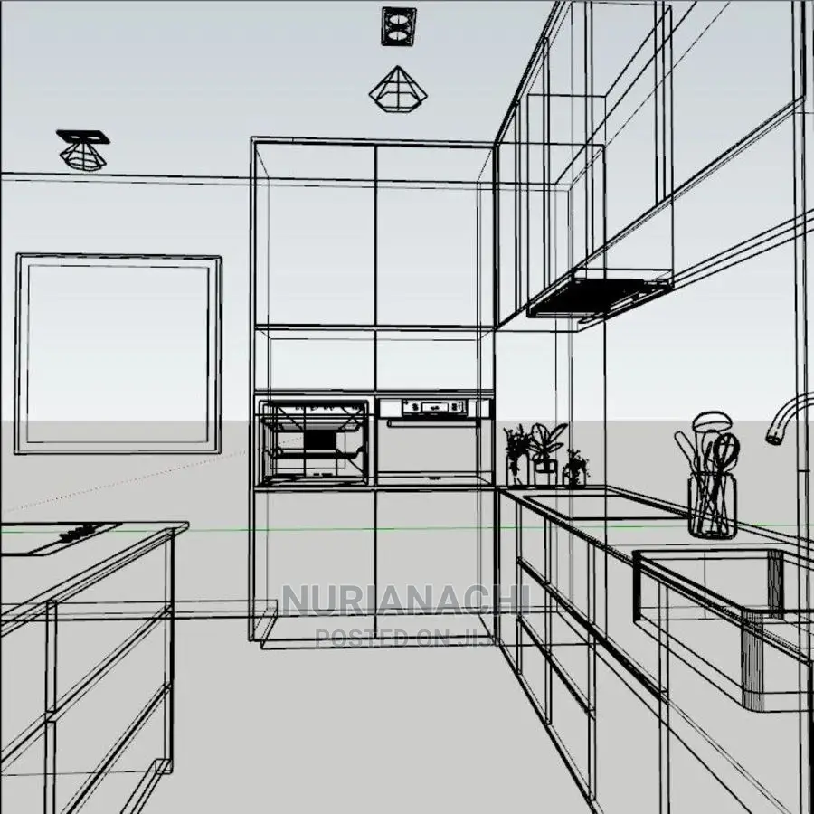 3d Interior Design Drawing And Realistic Rendering