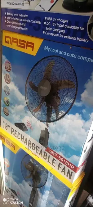 Qasa Rechargeable Fan 18"