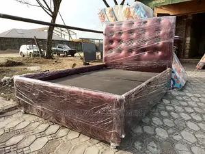 4.5 By 6 LEATHER BEDFRAME.