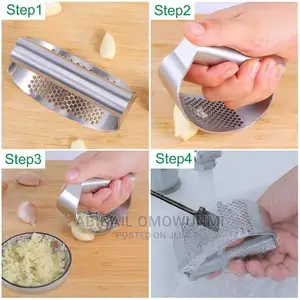 Hand Press Garlic Chopper Grinder Crushed