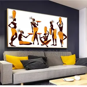 Abstract African Women Canvas Painting Print