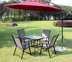 Italian Unique Outdoor Unbrella With Tables and 4 Chairs